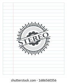 Stereo pencil draw. Vector Illustration. Detailed.