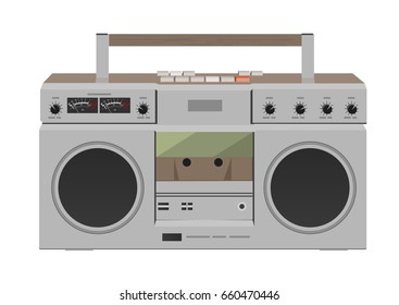 Stereo radio cassette recorder. Flat desing