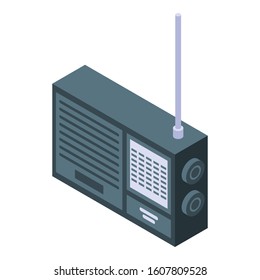 Stereo radio icon. Isometric of stereo radio vector icon for web design isolated on white background
