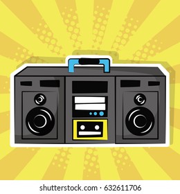 stereo radio music pop art vintage