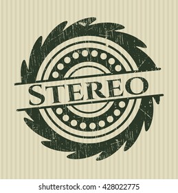 Stereo rubber grunge texture seal