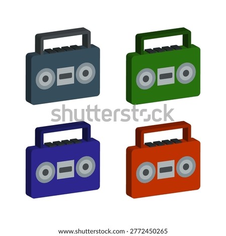Stereo set illustrated in vector on white background