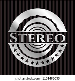 Stereo silver emblem or badge