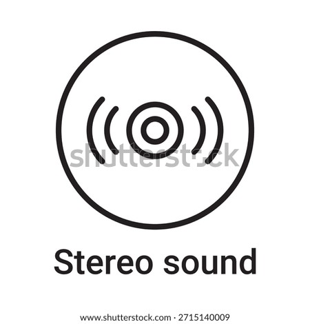 Stereo sound icon. Vector line symbol for a website, product card, presentation and mobile app, packaging or instruction. Editable outline sign