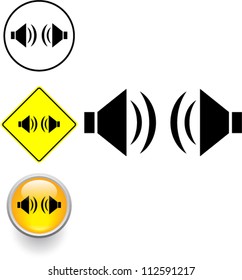 stereo sound symbol sign and button