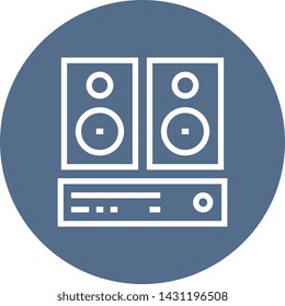 Stereo Sound System Outline Icon