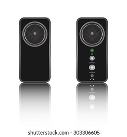 Stereo speaker. Abstract illustration - two speakers. 