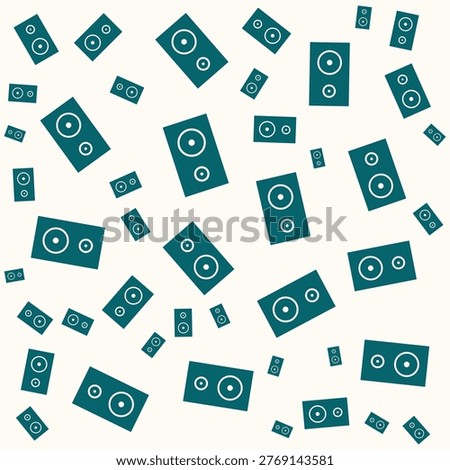 Stereo speaker art modern style trendy design cute vector Illustration.eps