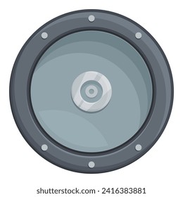 Stereo speaker icon cartoon vector. Multimedia device power. Wave noise