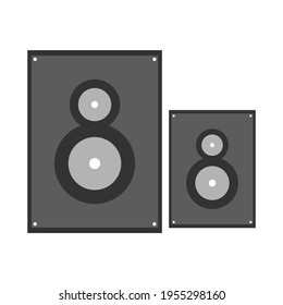  Stereo speaker icon isolated on  white background. Sound system speakers. Music icon
