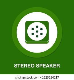 stereo speaker icon - simple, vector, icon for website design, mobile app, ui. Vector Illustration