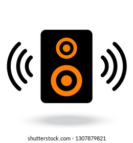 stereo speaker icon. vector sound system speakers