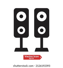 plantillas vectoriales de iconos de altavoces estéreo