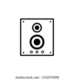 stereo speaker line icon. vector sound system speakers. music line icon. design template vector