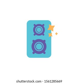 stereo speaker on white background vector illustration design