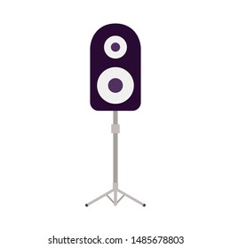 stereo speaker with stand on white background