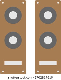 Altavoces estéreo Icono de Vector
