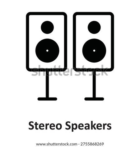 Stereo Speakers Vector icon which can easily modify or edit

