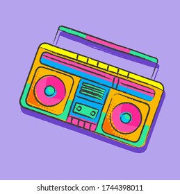 Stereo System Speaker Vector Music Listening Stock Vector (Royalty Free ...