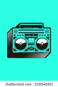 stereo tape vintage music boombox old tape recorder