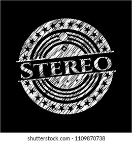  Stereo written on a chalkboard