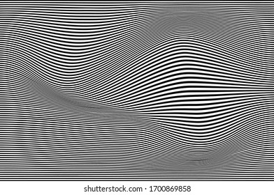 stereogram vector in black and white offers illusion to naked eye