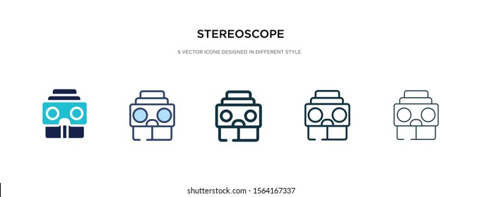 stereoscope icon in different style vector illustration. two colored and black stereoscope vector icons designed in filled, outline, line and stroke style can be used for web, mobile, ui