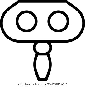 stereoscope icon. Thin linear style design isolated on white background