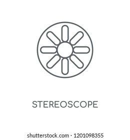 Stereoscope linear icon. Stereoscope concept stroke symbol design. Thin graphic elements vector illustration, outline pattern on a white background, eps 10.