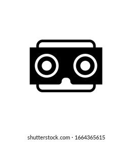 Stereoscope  vector icon in black solid flat design icon isolated on white background