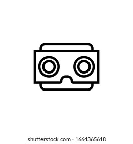 Stereoscope  vector icon in linear, outline icon isolated on white background