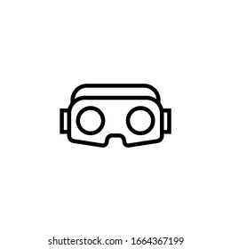 Stereoscope  vector icon in linear, outline icon isolated on white background