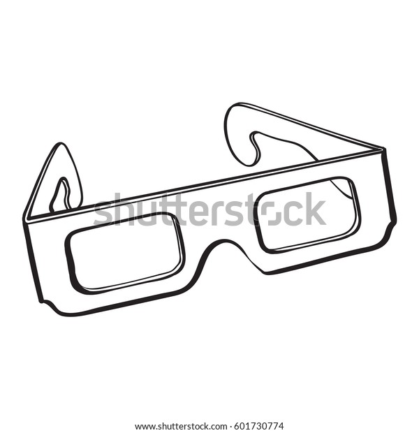 Stereoscopic 3d Glasses Black Plastic Frame Stock Vector (Royalty Free ...