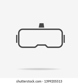 Stereoscopic 3d vr illustration. Vector virtual digital cyberspace technology. Innovation device.