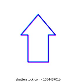 Stereoscopic image Up arrow icon