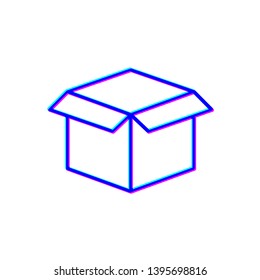 Stereoscopic image Box vector icon for your web. Delivery symbol