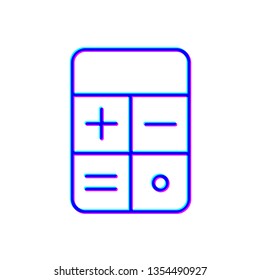 Stereoscopic image Calculator vector icon