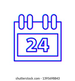 Stereoscopic image Calendar vector icon