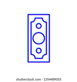 Stereoscopic image Cash money vector icon