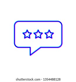 Stereoscopic image Consumer or customer product rating icon for apps and websites