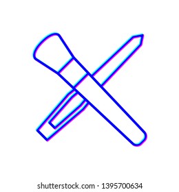 Stereoscopic image Cosmetic vector icons. Make up symbol