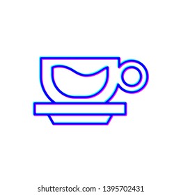 Stereoscopic image Cup of Tea Vector Icon for mobile app, website or desktop app