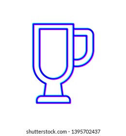 Stereoscopic image Cup of Tea Vector Icon for mobile app, website or desktop app