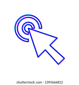 Stereoscopic image Cursor icon. Web page symbol for your web site design