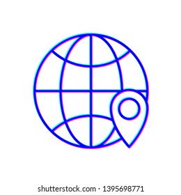 Stereoscopic image Delivery point marker icon