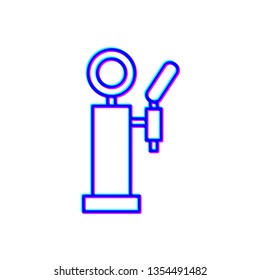Stereoscopic image Draft Beer Vector Icon. Bar concept