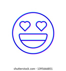 Stereoscopic image Emoji icon. Range to assess the emotions of your content. User experience.
