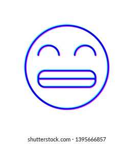 Stereoscopic image Emoji icon. Range to assess the emotions of your content. User experience.