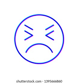 Stereoscopic image Emoji icon. Range to assess the emotions of your content. User experience.