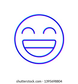 Stereoscopic image Emoji icon. Range to assess the emotions of your content. User experience.